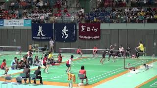 2014年IH バドミントン 女子 ダブルス 準決勝 清水望・高畑祐紀子（大宮東）× 山口茜・ 鈴木咲貴（勝山）2