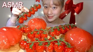 ASMR トマト飴🍅Candied Tomato 토마토 탕후루【咀嚼音/大食い/ Mukbang/Eating Sounds】