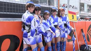 #9 PACIFIC 辻門アネラ 知本真以子 黒木希望 夏本あさみ 葉月蓮 くるす蘭 2019 SUPER GT Rd.5 FUJI ピットウォーク 4K