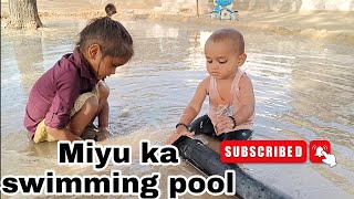 #dailyvlog MIYU KA SWIMMING POOL PURE MAJE LIYE LIYU OR MIYU NE#swimming