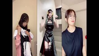 ぽぽちゃん&森咲智美&天木じゅん　メイド服&ヨル・フォージャーでkei！