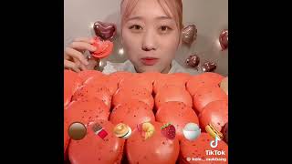 Mukbang with Miyu 💕🥢|🍩🍫🥯🦐🍤🍓🍚|