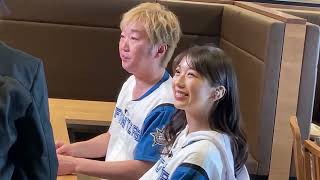 ロングバージョン　牧野真莉愛　エスコンフィールドでレポート中