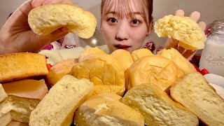 MIYU ASMR Japanese custard cream bread cake mukbang bites only