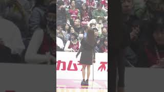 川崎 アシスタントMC 村島未悠 スタンドと一緒に応援練習〜Bリーグ 川崎ブレイブサンダース 対 FE名古屋2024年1月31日 　#shorts