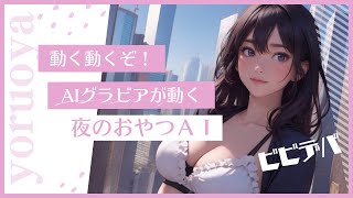 動く動くぞ！新時代のアニメ美少女！AIグラビアが動くyoruoya53 #aiart  #aigirl  #AIグラドル  #ai動画  #かんたん  #aimusic