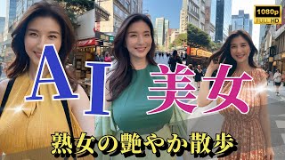 AI美女|熟女の艶やか散歩|AIグラビア|Mature Beauty Walk|AI Art|AI Lookbook|AI Beauty|AI뷰티|人工智能美女