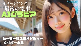 【新曲】『最後の電車』- #美少女 #スライドショー #aiグラビア #オリジナル曲 #aiart #SunoAI #女子高校生 #ai美女 #music #slide #ai生成 #ai