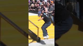 MIYU ITO rips the street course at the Rockstar Energy Open in Portland, Oregon.