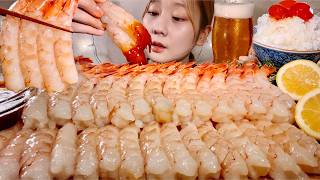 ASMR Raw Shrimp Sashimi【Mukbang/ Eating Sounds】【English subtitles】